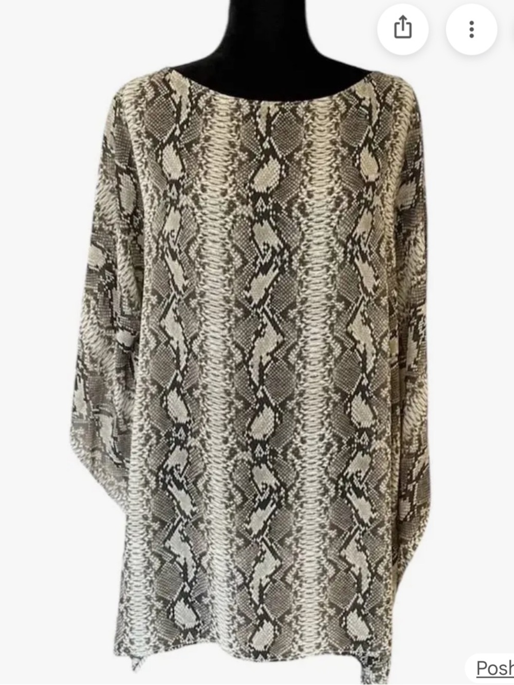 Vince Camino Semi-sheer Snake Print Swim Coverup